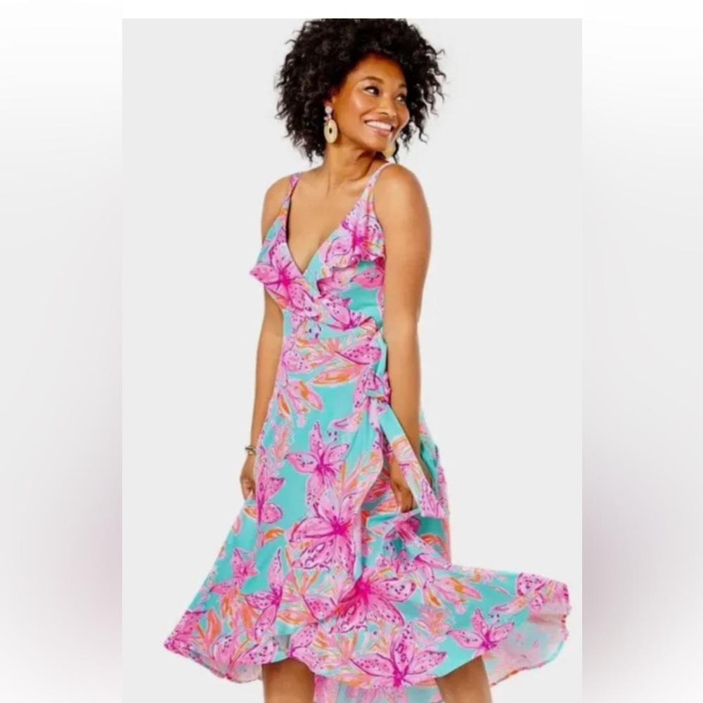 Lilly Pulitzer Pink and Blue Floral Dress